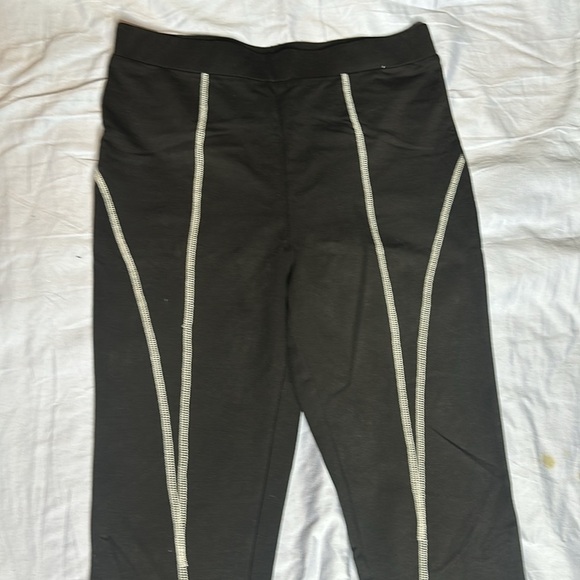 Black Active Zip-Up Jacket & Leggings with White Stitching - Picture 8 of 10